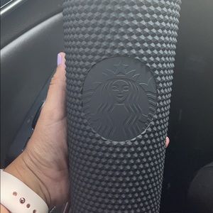 Black studded Starbucks cup